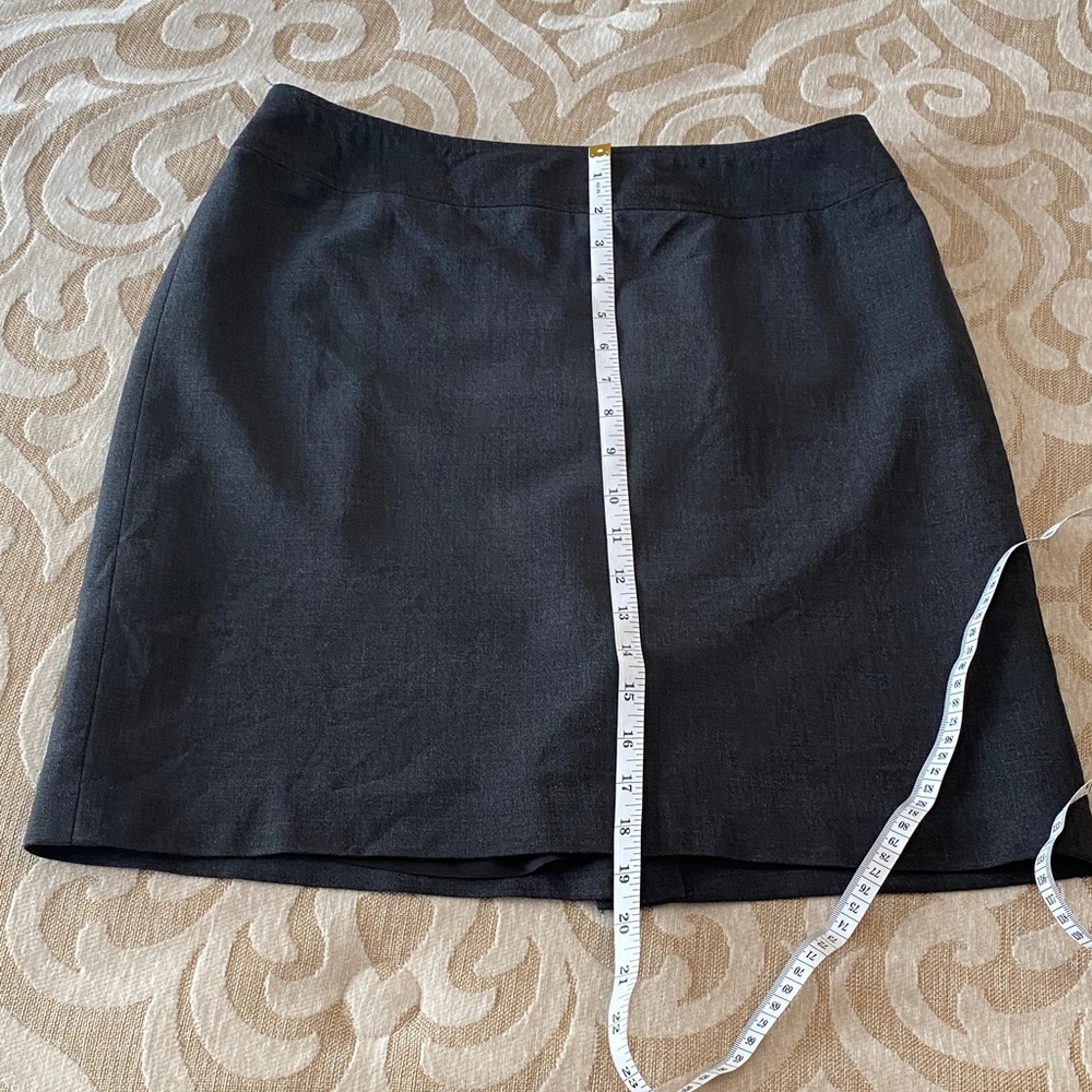 Raffaella Petite Charcoal Wool Blend Pencil Skirt Career Office Classic 10P - Picture 9 of 12